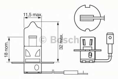 Лампа галоген 12V H3 55W BOSCH