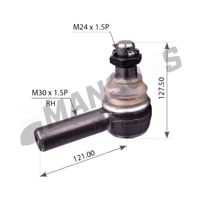 Наконечник рулевой тяги M30*1.5*27.1*125*70*M24 RHT MB/MAN