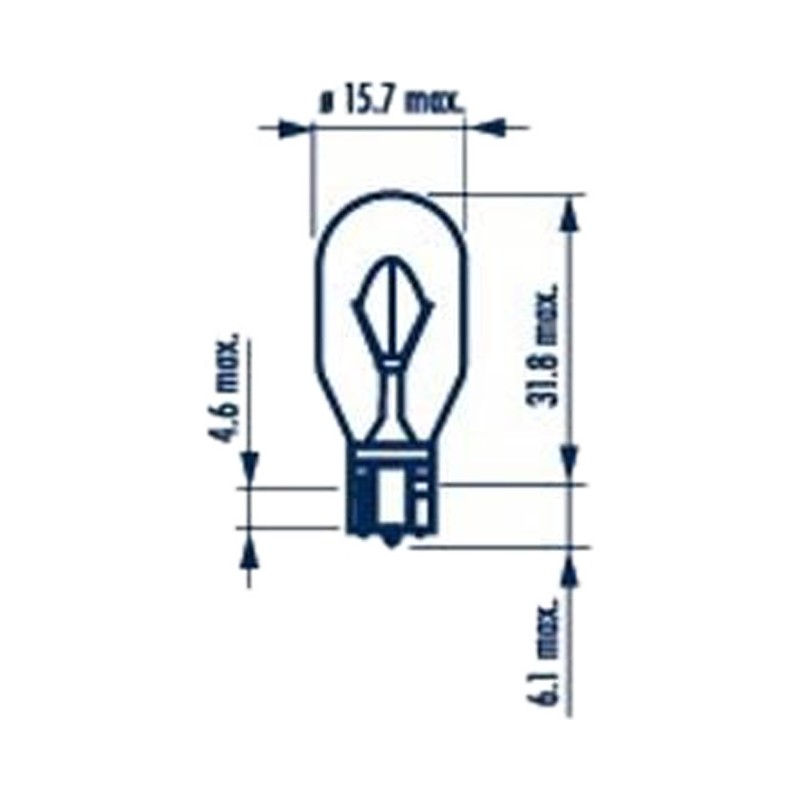 Лампа 12V W16W W2.1x9.5d без цоколя