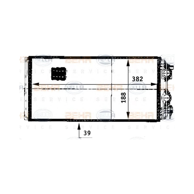 радиатор отопителя!пластик/алюминий 382x189x40\ Volvo FH12/16, FM9/10/12 D7/9A/10/12/16 (93>