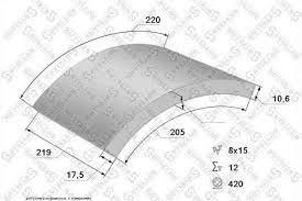 Накладки тормозные 19849 1-рем (410x160) 93067 SETRA