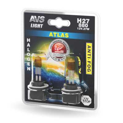Лампа галоген 12V H27/880 27W желтая (к-т 2шт.)