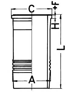 Гильза БЦ d125 A=140 C=150.6 L=239 H+F=10+1.2 Cursor 10 F3AE0681B/D/E Euro 3 Iveco EuroTech/Star/Str