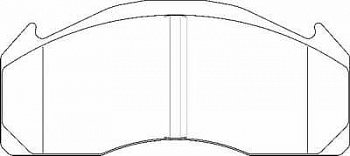 колодки дисковые 29125  с пласт 249.5x111.7x29.00