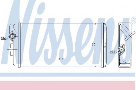 Радиатор отопителя LK/LN (317х170х39,8)