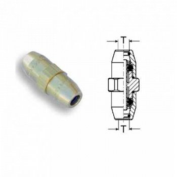 Соединитель (бронза) прямой / d 16 мм