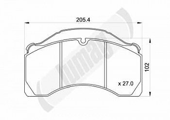 колодки тормозные 29124