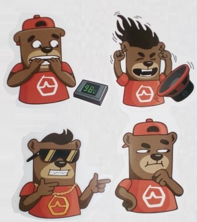 Наклейка   URAL мишка