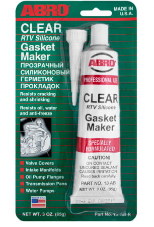 Герметик ABRO 85g силиконовый прозрачный