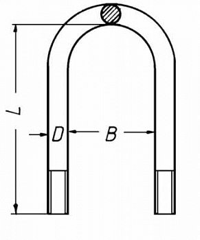 Стремянка рессоры  M24*3x290-Rx128/152  BPW