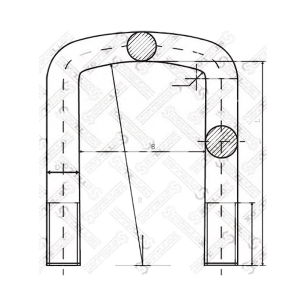 Стремянка рессоры M16х1.5x355 HT(95-150) MAN