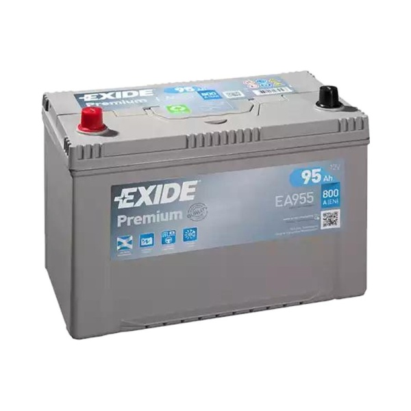 АКБ EXIDE Premium Азия 95A/ч (EA955) (+/-) 12V 800A EN 306х173х222