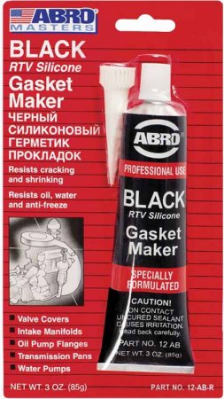 Герметик ABRO 85g силиконовый черный