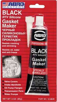 Герметик ABRO 85g силиконовый черный