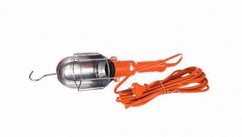 Светильник-переноска LUX ПР-60-05 оранжевый 5 метров 60W E27, металл. кожух (б/лампы)