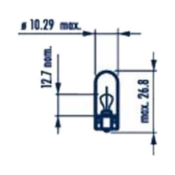 Лампа 24V W3W без цоколя