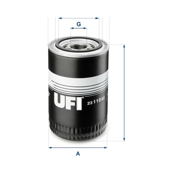 Фильтр масляный  ДВС компрессора XAC 186 DD  H142 D96 1'' 12 UNF 2.5BAR с обр. клап.
