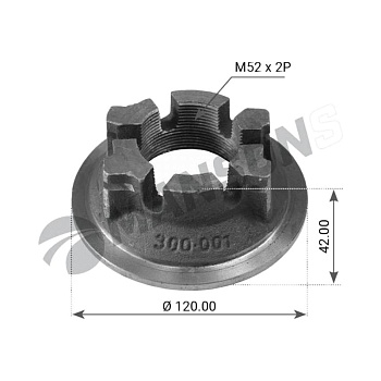 Гайка ступицы M52*2 BPW