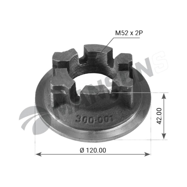 Гайка ступицы M52*2 BPW