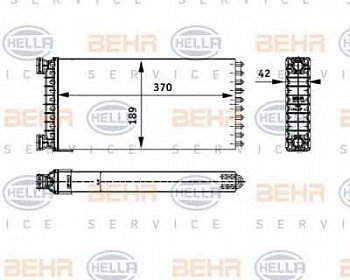 Радиатор отопителя MAN TGA