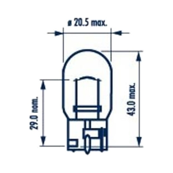 Лампа 12V W21W 21W W3X16D без цоколя стоп