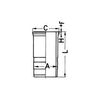 Гильза БЦ A=144.5 C=155.5 L=266 H+F=10.13+1 OM457 MB AXOR
