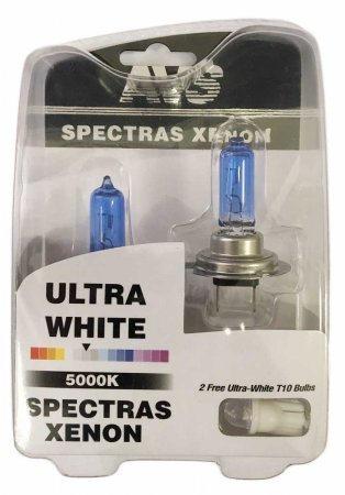 Лампа 12V газонаполненная H7 AVS 5000K Spectras (к-т 2шт. + 2шт. T10)