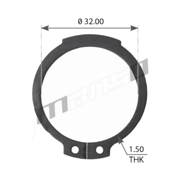 стопорное кольцо пальца тормозной колодки 32x1.5