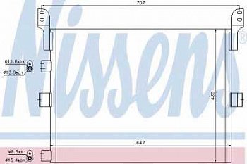Радиатор кондиционера 610x478x15 RVI Magnum/Premium II 05-->