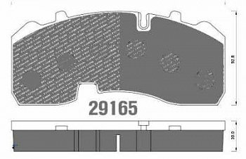 Накладки тормозные дисковые 29165