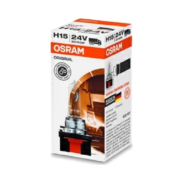 Лампа галоген 24V H15 20/60W  OSRAM