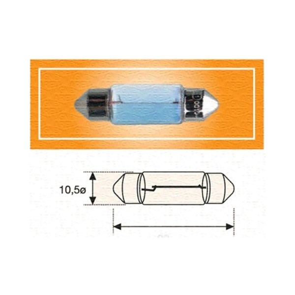 Лампа 24V пальчиковая 10W SV8.5-8 C5W L=38mm