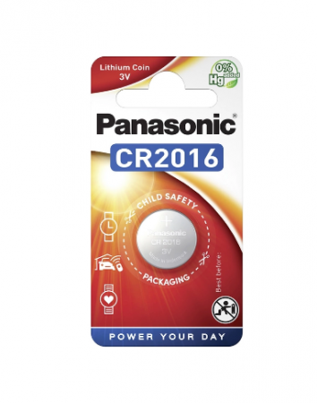 Батарейка литиевая PANASONIC CR2016 дисковая 3В (цена за 1 батарейку) бл/6