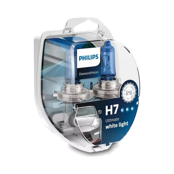 Лампа галоген 12V H7 55W PHILIPS Diamond Vision (к-т 2ши.)