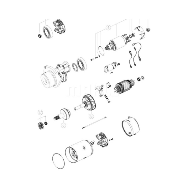 Стартер 24V 6,2KW MB ACTROS