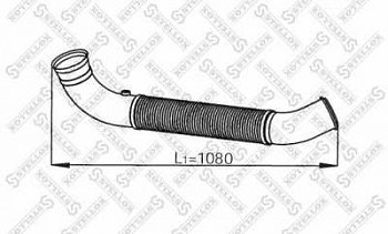 Труба глушителя промежуточная с гофрой 2-изг Scania P/R/T
