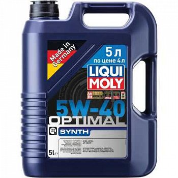 Масло мот. 5W40 Liqui Moli Optimal Synth 5L