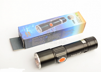 Фонарик ручной Police с фокусировкой и USB зарядкой