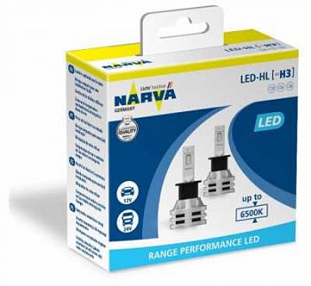 Светодиод H3 12/24V 6500К NARVA RangePerformance LED (к-т 2шт.)