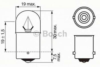 Лампа 24V5W R5W  BOSCH