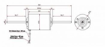 Мотор на печку МВ двухштоковой 24V 8A 190W