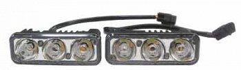 Ходовые огни  (DRL) AVS DL-3 (4.5W, 3 светодиода 2 шт.)