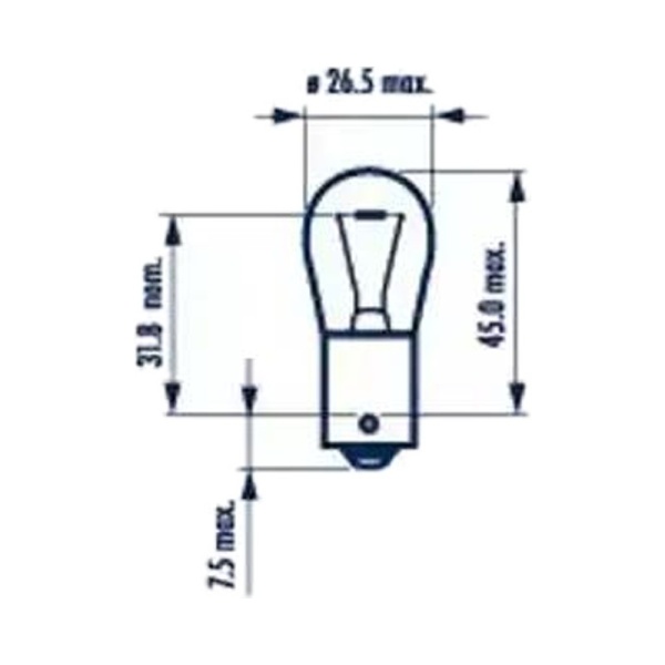 Лампа 24V P21W 21W цокольная