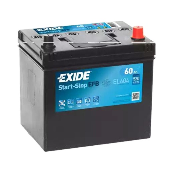 АКБ  60 а/ч  EXIDE (+ справа/обратный) 520A  230/173/222