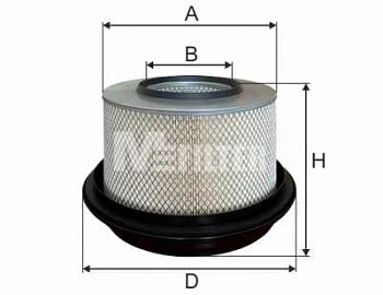 Фильтр воздушный MB     (d=134  D=276  H=254)