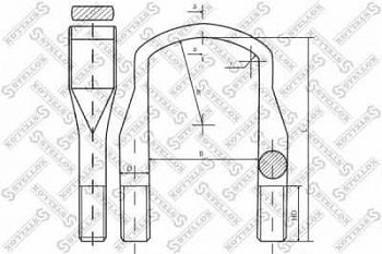 Стремянка рессоры 152xМ24х3x285-U, сверху плоская \BPW