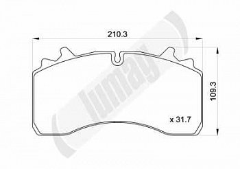 колодки дисковые !29162 22.5'\SAF SKRB 9022WI Wabco Integral