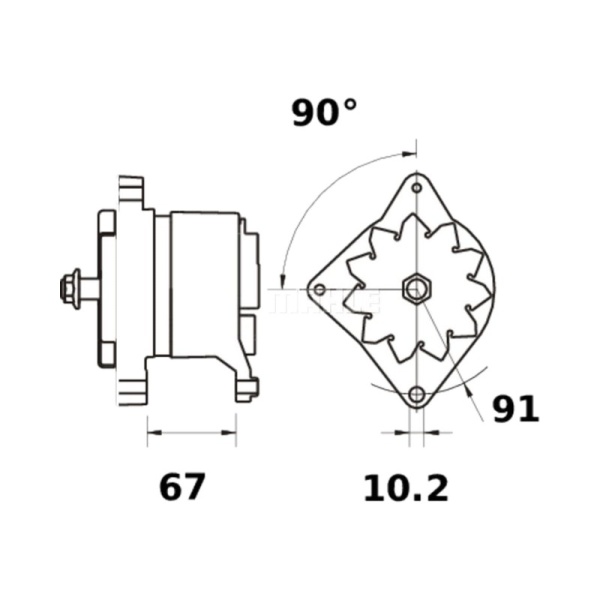 Генератор 28V 65A SC - 4