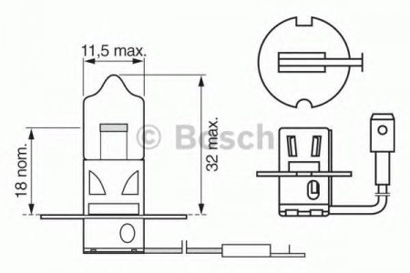 Лампа 12V галоген H3 55W BOSCH
