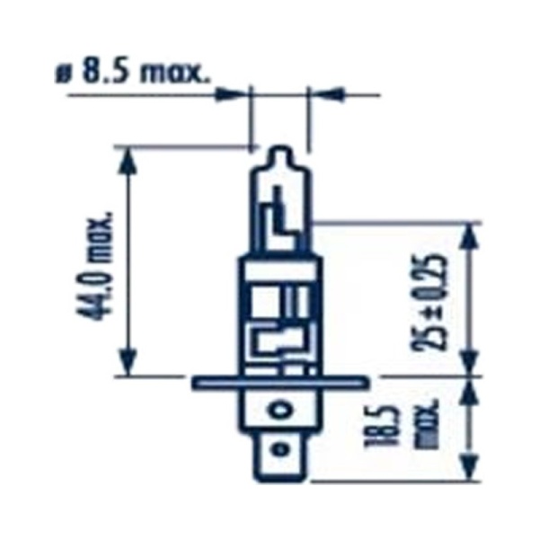 Лампа галоген 24V H1 70W NVA C1 HD